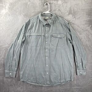 Tasc Performance Shirt men's XL Button Down Vented Fishing Roll Tabs Outdoor
